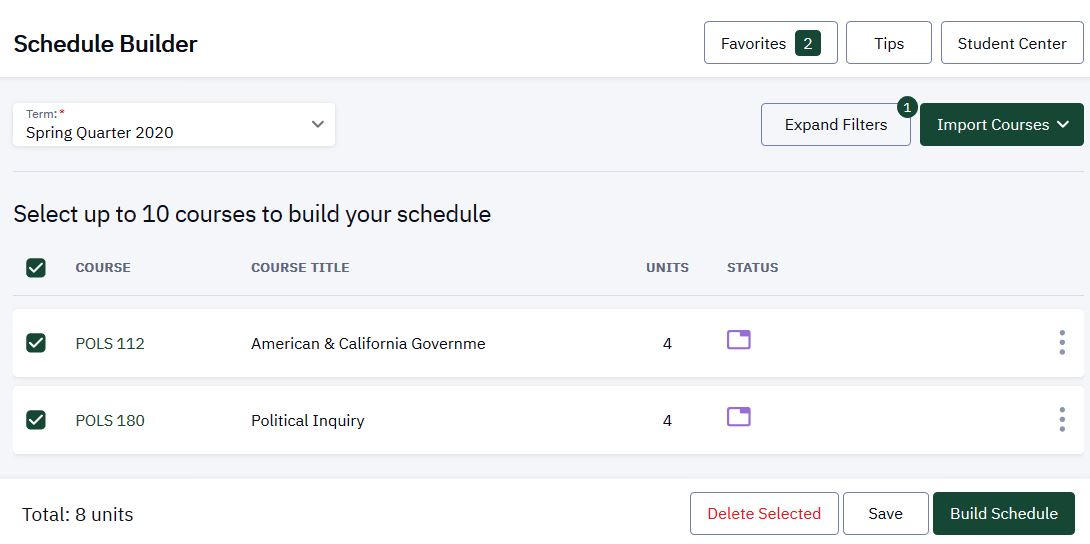 Schedule Builder Office of the Registrar Cal Poly, San Luis Obispo